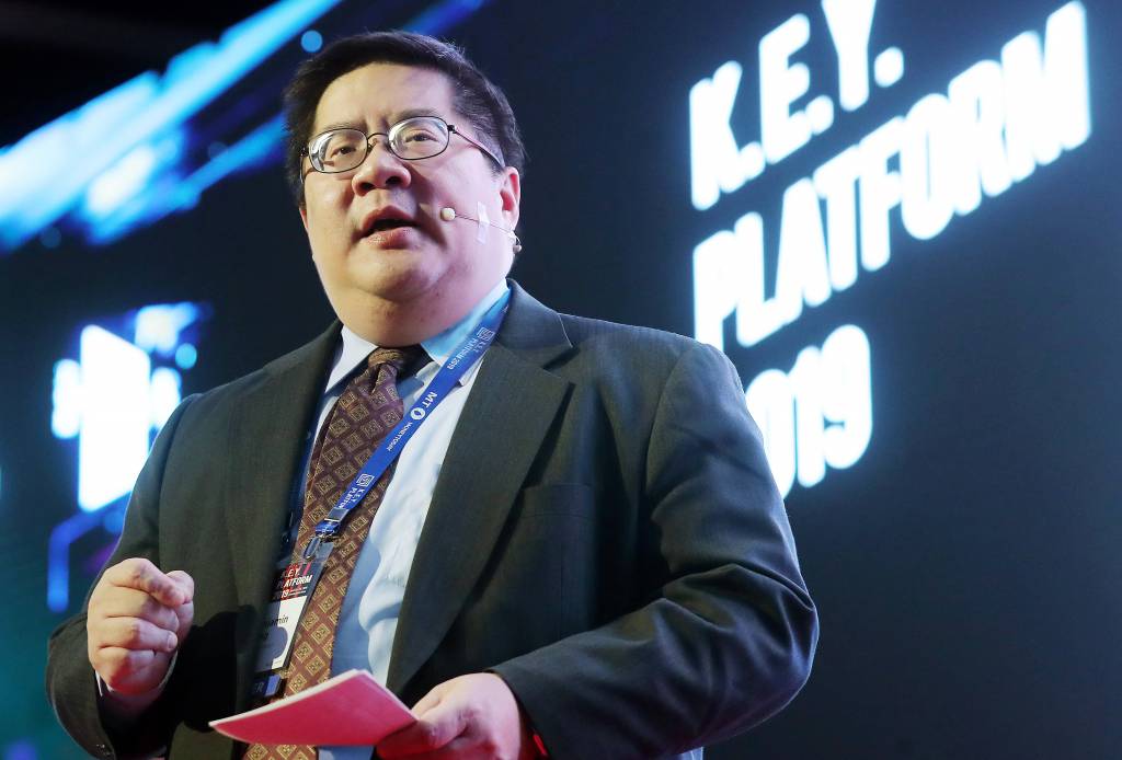 딘 벤자민 청 헤리티지재단 선임연구원이 지난달 25일 서울 여의도 콘래드호텔에서 열린 머니투데이미디어 글로벌 콘퍼런스 '2019 키플랫폼'(K.E.Y. PLATFORM)에서 'Understanding the Frontier: 미·중 무역전쟁과 브렉시트 이후의 새로운 질서' 에 대해 발표하고 있다./사진=김창현 기자