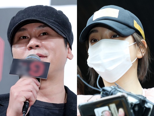 양현석 YG엔터테인먼트 대표(왼쪽)와 박유천 전 여자친구 황하나씨/사진=머니투데이DB, 뉴스1