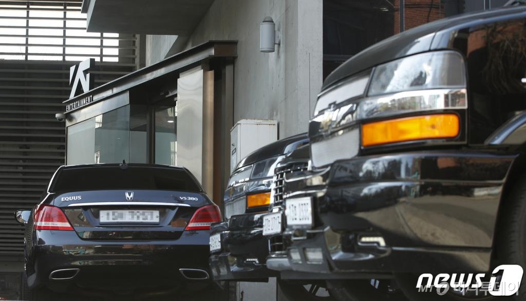 3월22일 서울 마포구 합정동의 YG(와이지) 엔터테인먼트 사옥/사진=뉴스1