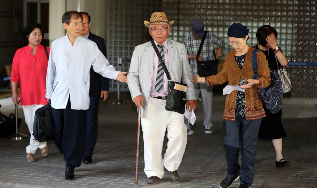 일제강점기에 강제 징용된 피해자들이 일본 미쓰비시중공업을 상대로 낸 소송에서 승소판결을 받았다./사진=뉴시스