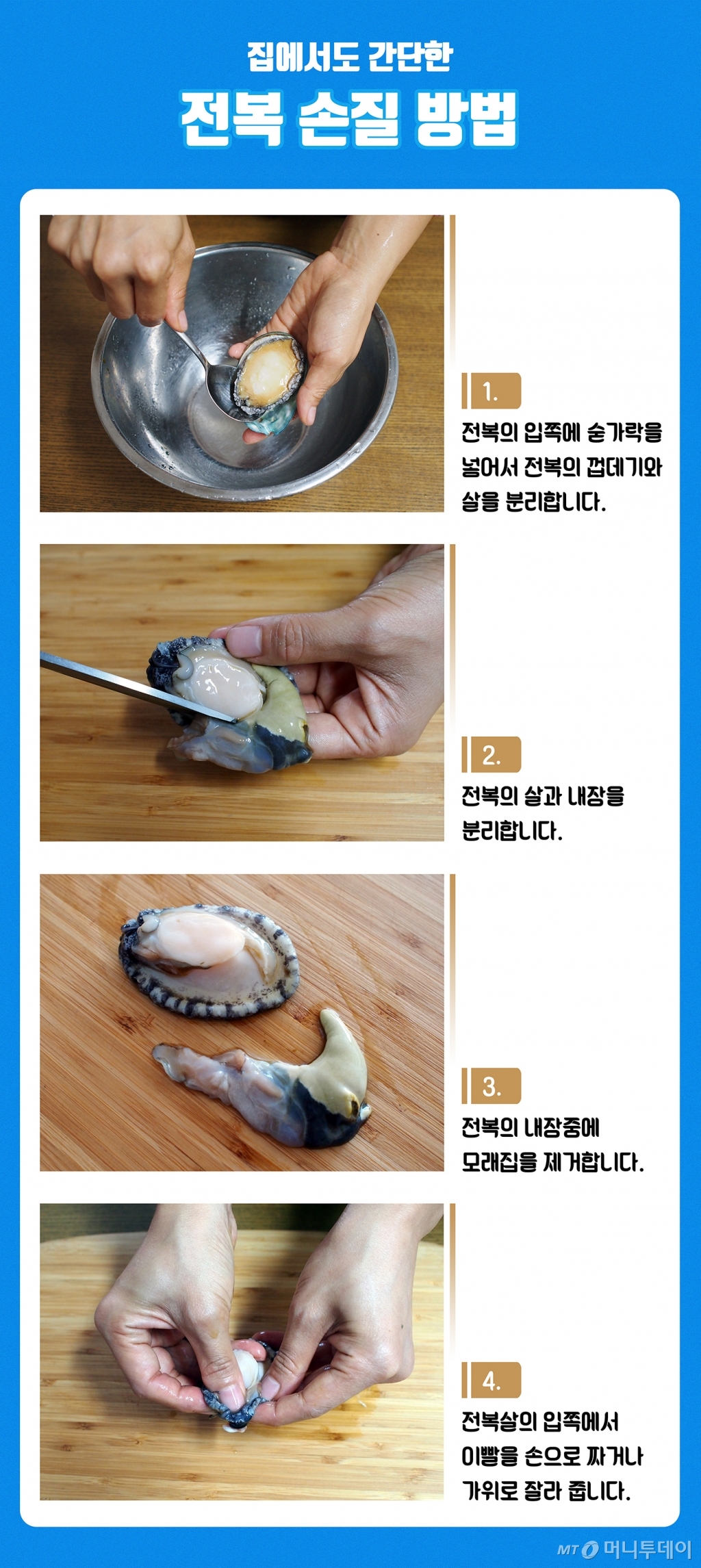 전복 손질 방법/디자인=유연수디자이너