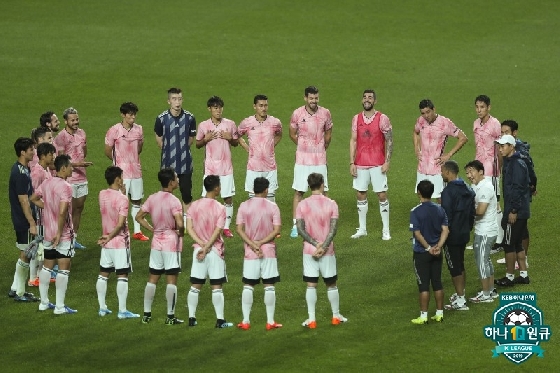 팀 K리그 선수단. /사진=한국프로축구연맹 제공