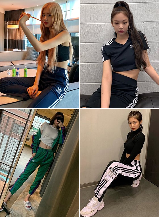 왼쪽부터 시계방향으로 그룹 블랙핑크 로제, 제니 그룹 에이핑크 손나은/사진=각 인스타그램