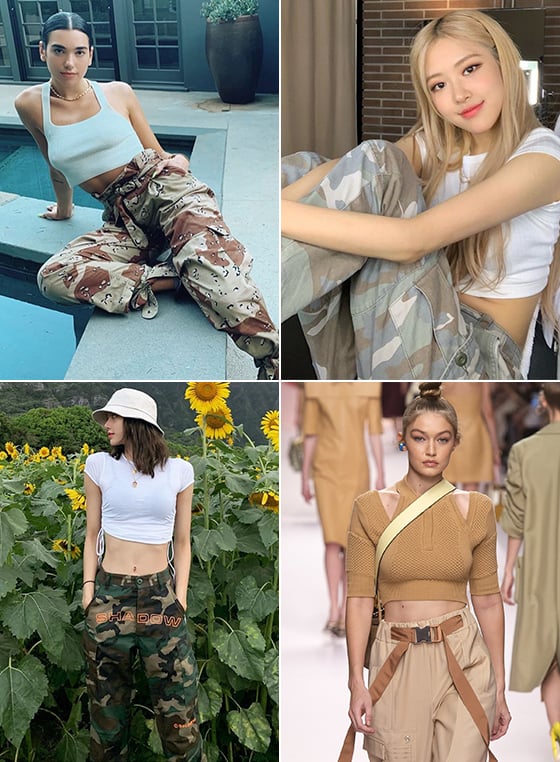 가수 두아리파, 블랙핑크 로제, 모델 지지 하디드, 블랙핑크 리사/사진=각 인스타그램, Fendi