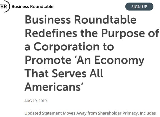 비즈니스 라운드테이블 성명 일부