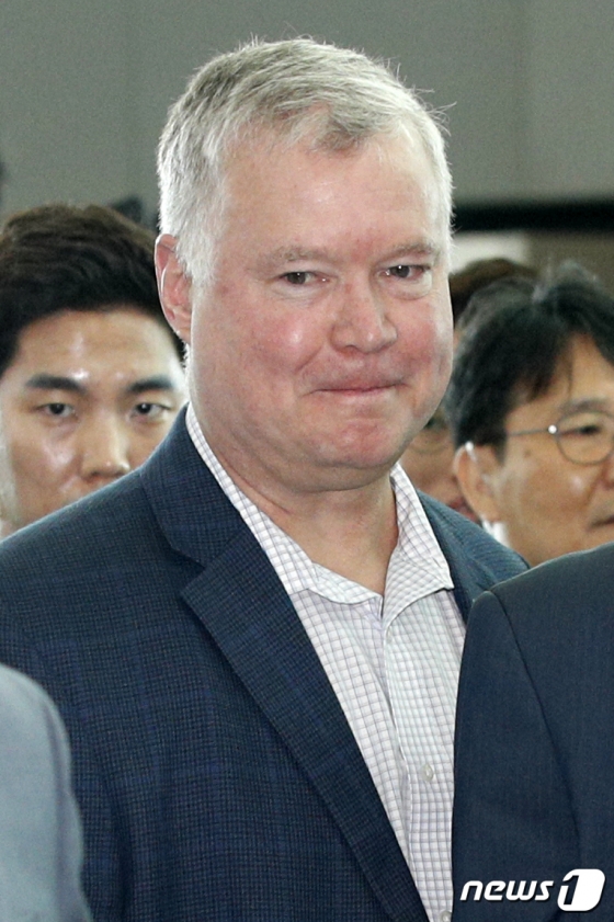 (인천공항=뉴스1) 안은나 기자 =스티븐 비건 미국 국무부 대북정책특별대표. 2019.8.23/뉴스1  <저작권자 © 뉴스1코리아, 무단전재 및 재배포 금지>