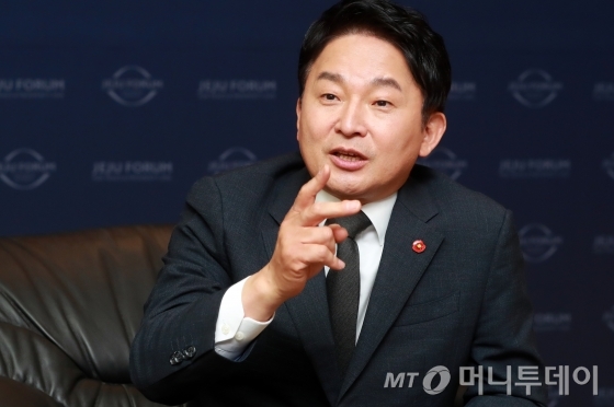 원희룡 제주도시자 인터뷰 / 사진=제주=임성균 기자 tjdrbs23@