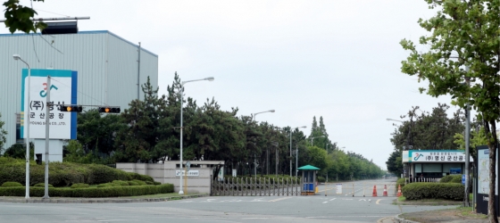 명신 군산공장 정문./사진=김창현 기자