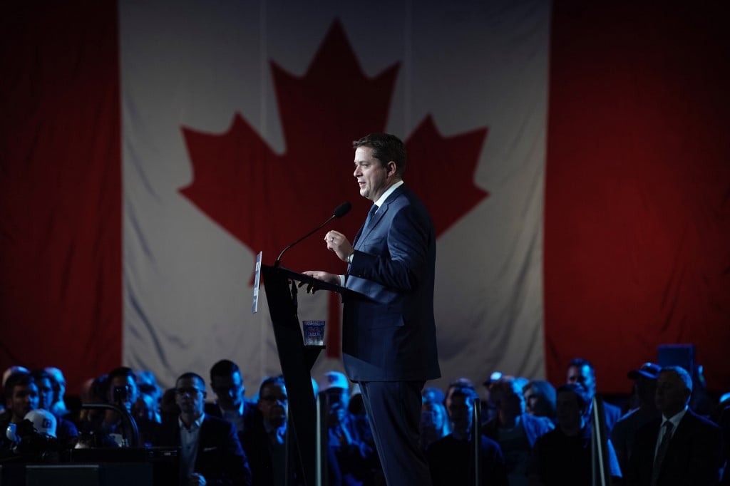21일 총선에서 약진한 보수당의 앤드루 시어 대표. /사진=AFP