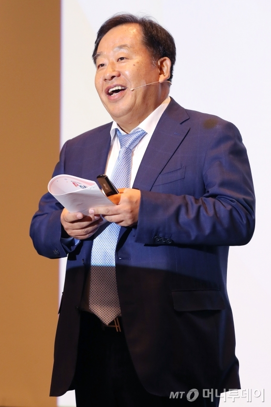 손주은 메가스터디 회장이 22일 서울 종로구 포시즌스 호텔에서 열린 머니투데이 주최 '2019 인구이야기 팝콘(PopCon)'에서 '교육의 미래'에 대해 주제발표를 하고 있다. / 사진=이기범 기자 leekb@