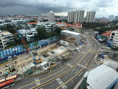 싱가포르 도심 지하철 TEL 308라인 공구 현장 전경/사진 제공=쌍용건설