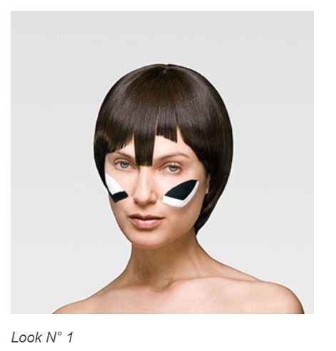 감시 카메라의 안면 인식을 피하기 위한 페이스페인팅/사진=CV대즐(Dazzle) 홈페이지