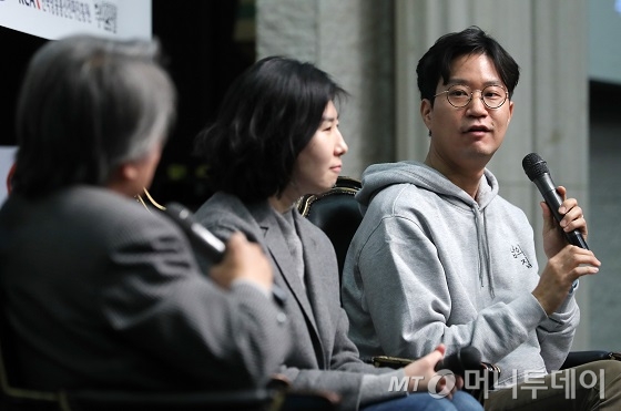 김성용 남의집 대표가 21일 서울 서초구 엘타워에서 열린 머니투데이 '2019 대한민국 모바일 컨퍼런스'에서 스페셜토크 '창업 아이템, 시작은 나'에 대해 이야기하고 있다./사진=이기범 기자