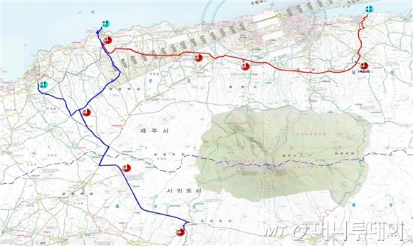 제주 LNG 배관망./사진제공=산업통상자원부, 가스공사