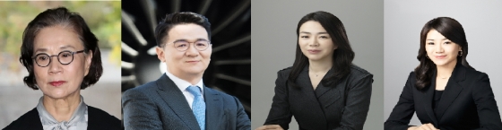 사진 왼쪽부터 이명희 정석기업 고문, 조원태 한진그룹 회장, 조현아 전 대한항공 부사장, 조현민 한진칼 전무./사진=머니투데이 DB