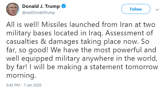 /사진=도널드 트럼프 미 대통령 트위터