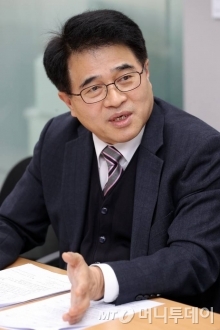 14일 오후 서울 서초구 H2KOREA에서 열린 수소경제로드맵 1주년 관련 지상좌담회. 유종수 하이넷 사장 / 사진=이기범 기자 leekb@