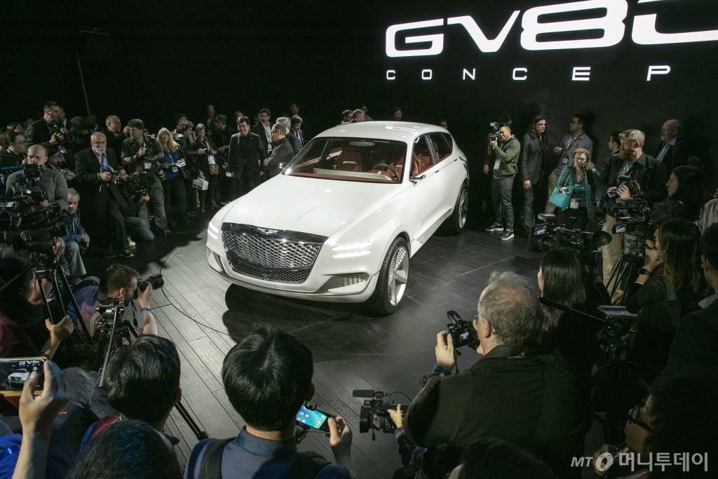 2017년 'GV80' 콘셉트카 공개 당시 모습. /사진제공=제네시스
