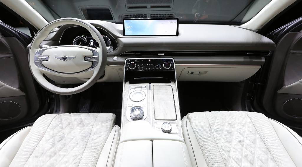 현대차그룹 제네시스 SUV 'GV80' 내부. /사진=김창현 기자