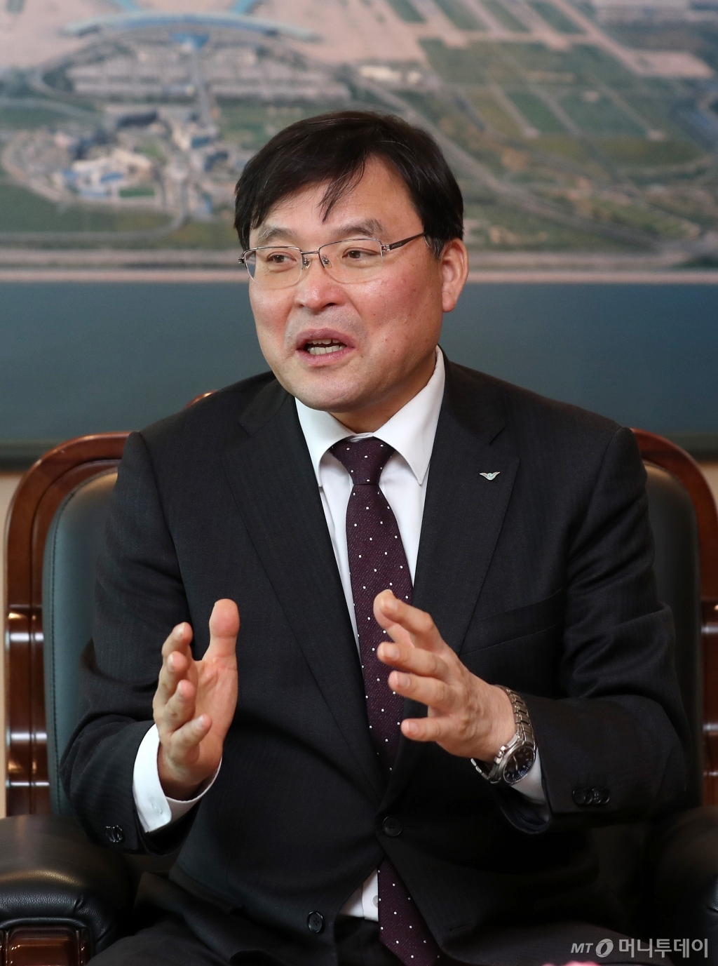 구본환 인천국제공항공사 사장이 지난 10일 인천 본사에서 머니투데이와 인터뷰하고 있다. /사진=김휘선 기자