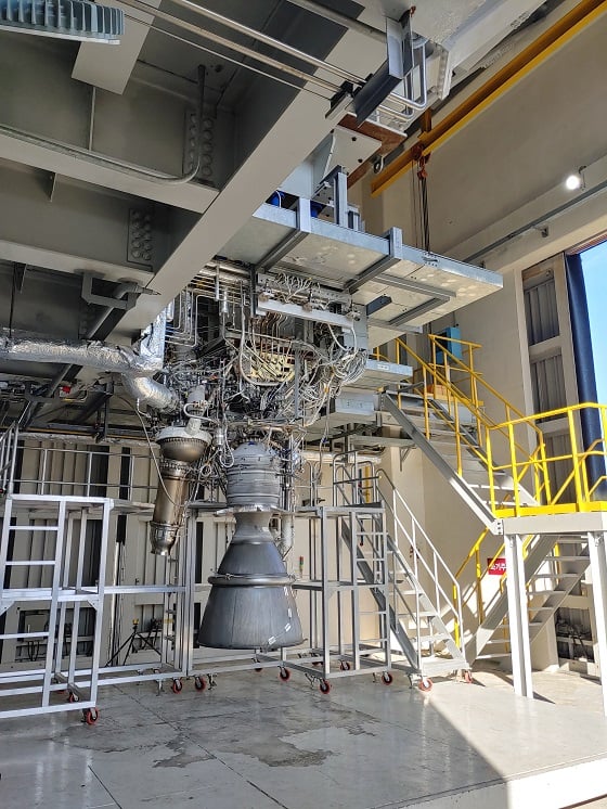 연소시험중인 75톤 엔진/사진=류준영 기자