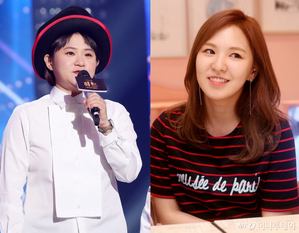 사진 왼쪽부터 방송인 김신영과 레드벨벳 웬디./사진=김휘선 기자, 홍봉진 기자