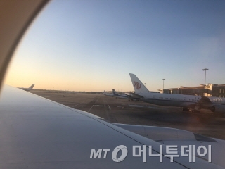 1일 중국 서우두공항 계류장. 대부분 중국 항공사 항공기들이다.