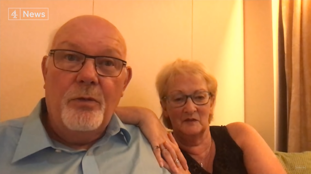 영국인 부부 데이비드 아벨과 샐리 아벨. /사진=4채널 뉴스 캡쳐