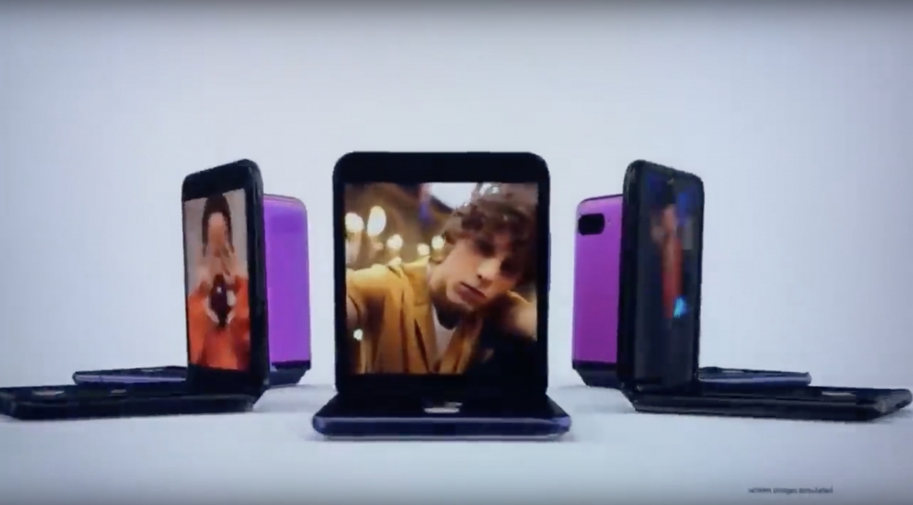 삼성전자 폴더블폰 '갤럭시 Z 플립' 티저 영상 캡처