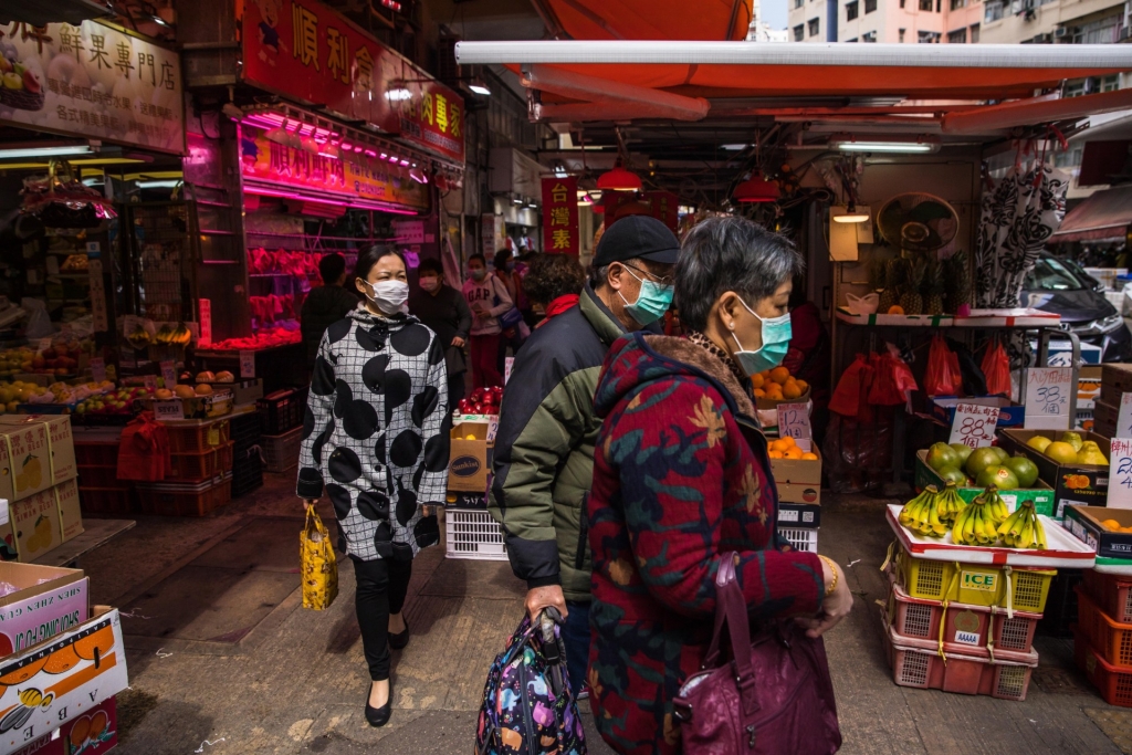 중국 후베이성 우한의 시장/사진=AFP