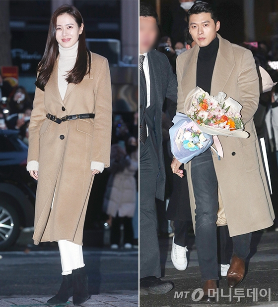드라마 '사랑의 불시착' 종방연에 참석한 배우 손예진, 현빈/사진=강민석 인턴기자