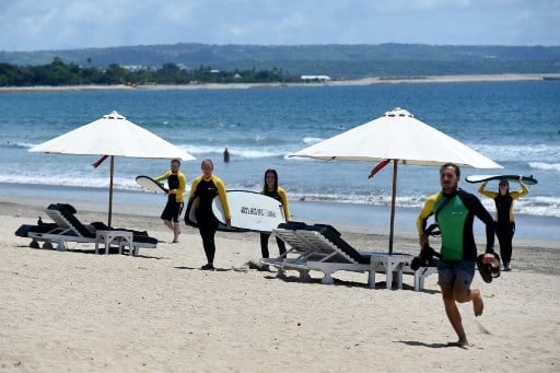 인도네시아 발리에 있는 꾸따해변/사진=AFP