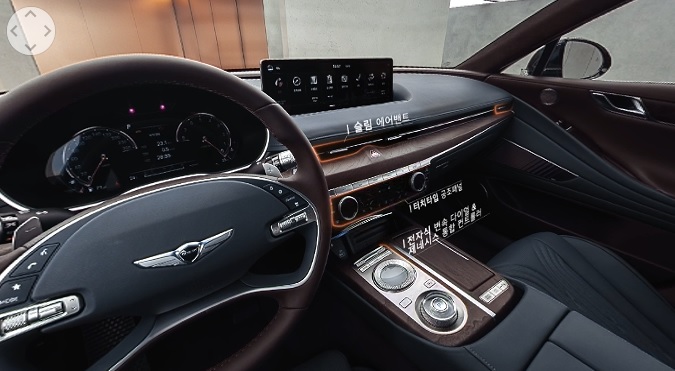 제네시스 '신형 G80' VR 쇼룸 영상. /사진=제네시스 유튜브 채널 캡처