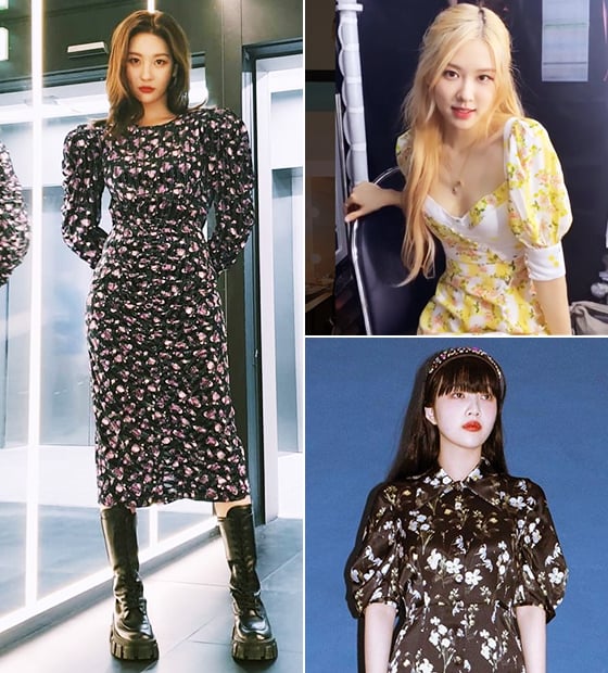 가수 선미, 그룹 블랙핑크 로제, 그룹 레드벨벳 조이/사진=각 스타 인스타그램