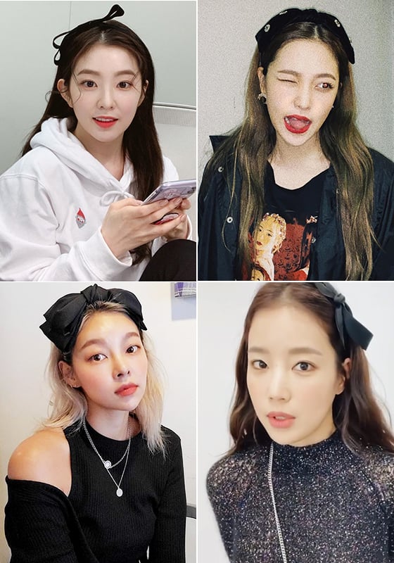 (왼쪽부터 시계 방향으로) 그룹 레드벨벳 아이린, 예리, 배우 기은세, 모델 송해나/사진=각 스타 인스타그램