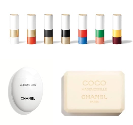 에르메스 뷰티 립스틱 8만8000원(윗쪽) 샤넬 핸드크림 8만원(왼쪽 아래) 샤넬 비누 4만원(오른쪽 아래). 립스틱이나 핸드크림의 일반적인 가격을 생각하면 비싼 가격이지만 명품백이나 수입차보다 훨씬 저렴한 가격으로 명품을 소유할 수 있다는 점에서 소비자들에게 사랑받는 '스몰럭셔리' 제품군이다.