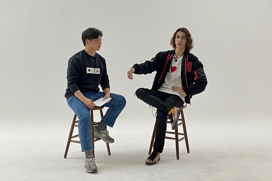 지난 14일 서울 강남 모처에서 진행된 '드럼좌' 빅터 인터뷰 현장. /사진=김소정 인턴기자