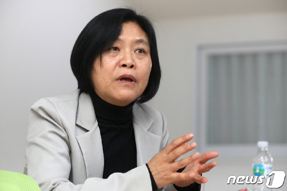 강민정 열린민주당 비례대표 당선인이 29일 서울 영등포구 여의도 열린민주당사에서 뉴스1과 인터뷰하고 있다./뉴스1 © News1 황기선 기자