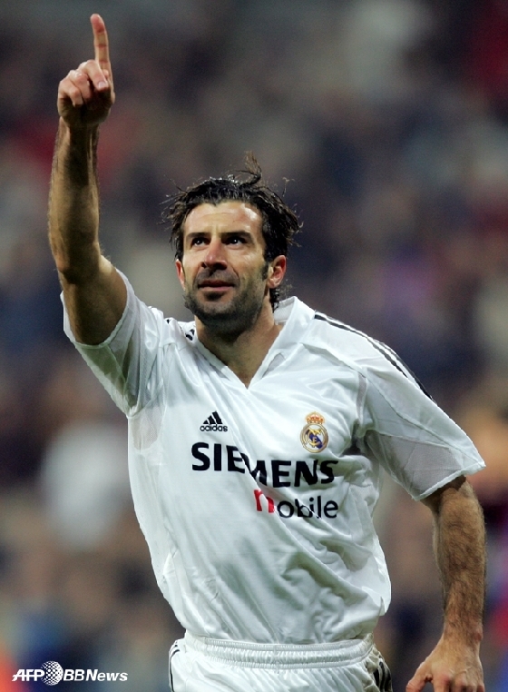 레알 시절의 루이스 피구./AFPBBNews=뉴스1