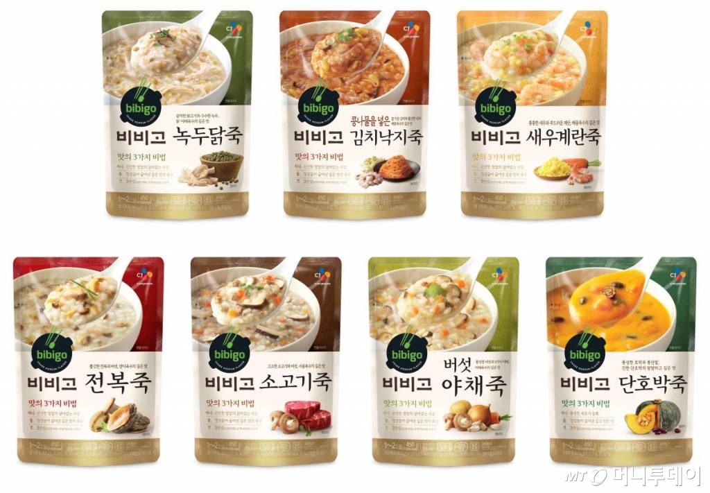 비비고 파우치죽 7종 /사진제공=CJ제일제당
