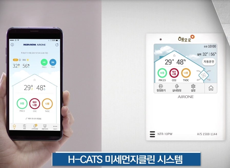 한진중공업이 자체 개발한 미세먼지 통합관리 시스템 'H-CATS'(Haemoro Clean Air Total System) /사진제공=한진중공업