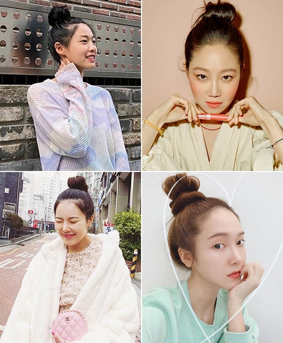 (왼쪽부터 시계 방향으로)AOA 설현, 배우 공효진, 가수 제시카, 현아/사진=각 스타 인스타그램, 어뮤즈