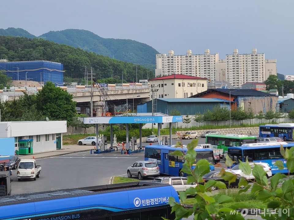 수소버스 충전소가 들어설 대전시 대덕구 신대동 신대버스공영차고지 CNG 충전소 부지. / 사진=권혜민 기자