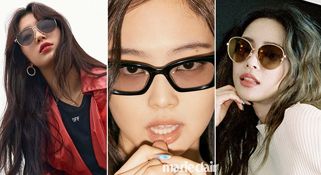 가수 수지, 블랙핑크 제니, 가수 헤이즈 /사진제공=카린, 젠틀몬스터, 지미추 제공