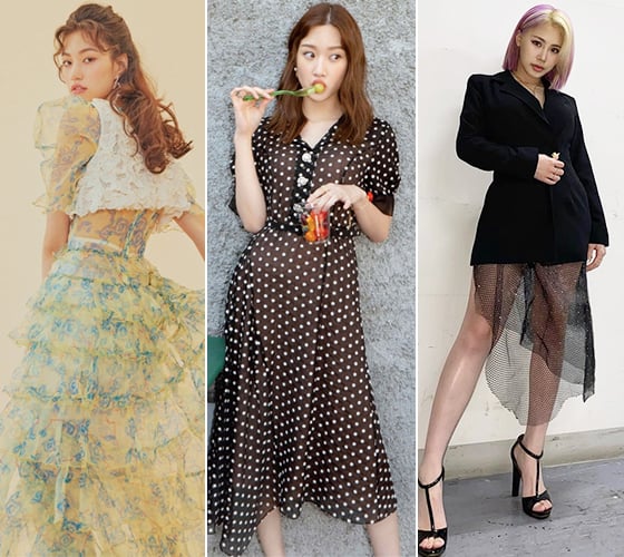 가수 현아, 그룹 AOA 설현, 그룹 레드벨벳 슬기/사진=각 스타 인스타그램