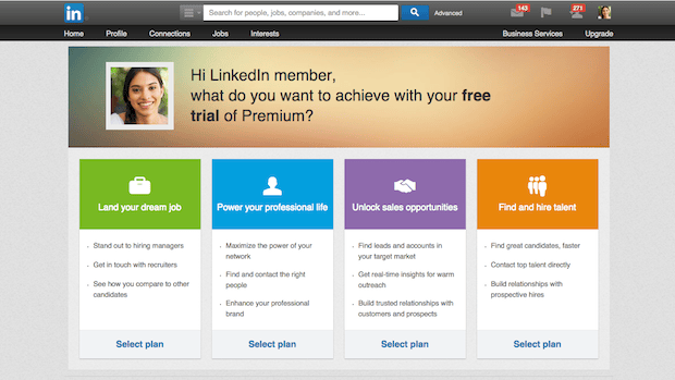 링크드인의 프리미엄 서비스 / 사진제공=Linkedin