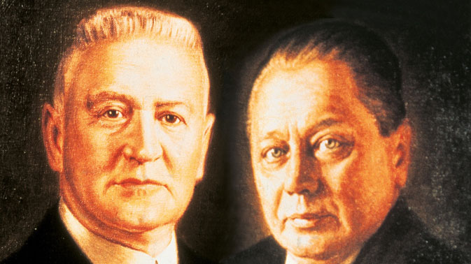 밀레 창업자인 칼 밀레(Karl Miele, 사진 왼쪽)와 라인하르트 진칸(Reinhard Zinkann)/사진=밀레 홈페이지