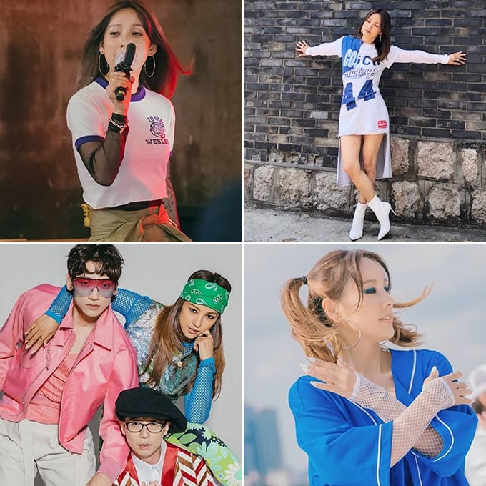 속이 비치는 시스루, 그물 소재 이너를 매치한 가수 이효리/사진=놀면뭐하니, 이효리 인스타그램