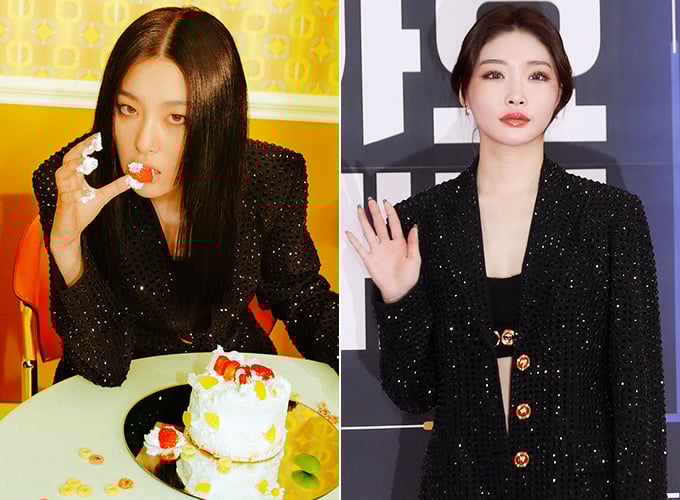 그룹 레드벨벳 슬기, 가수 청하/사진=레드벨벳 공식 트위터, 머니투데이 DB