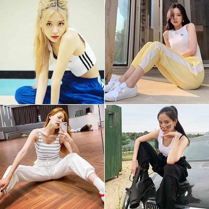 (왼쪽부터 시계 방향으로) 그룹 블랙핑크 로제, 에이핑크 손나은, 가수 현아/사진=각 스타 인스타그램